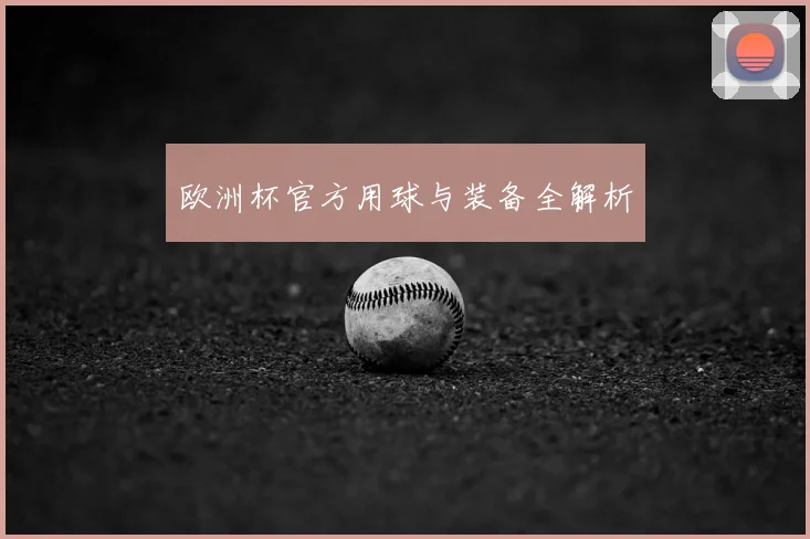 欧洲杯官方用球与装备全解析